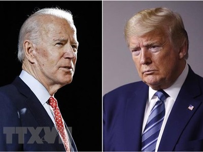 Ứng viên Tổng thống Mỹ của đảng Dân chủ Joe Biden (trái) và Tổng thống Mỹ Donald Trump (phải). (Ảnh: AP/TTXVN).