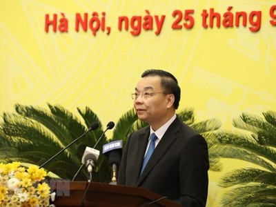 Thủ tướng phê chuẩn kết quả bầu chức vụ Chủ tịch UBND TP Hà Nội nhiệm kỳ 2016-2021 đối với ông Chu Ngọc Anh. (Ảnh: Văn Điệp/TTXVN).