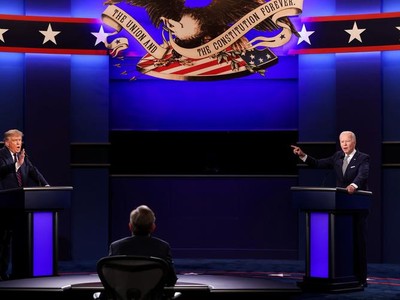 Ứng viên Dân chủ Joe Biden được đánh giá tự tin hơn trong cuộc tranh luận trực tiếp đầu tiên. (Ảnh: Reuters).