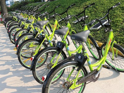 Xe đạp công cộng thuộc dự án xe đạp thông minh E-bike, thử nghiệm ở khu Đại học Quốc gia TP HCM, năm 2018.