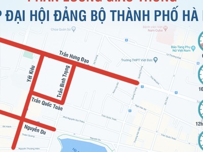 Giao thông thay đổi thế nào dịp Đại hội Đảng bộ thành phố Hà Nội?