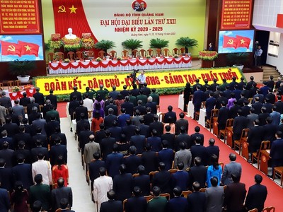 Toàn cảnh Đại hội Đảng bộ tỉnh Quảng Nam lần thứ XXII.