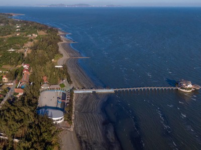 Khu nhà mái vòm gồm 8 phòng trong resort ở Cần Giờ được trưng dụng làm nơi cách ly hồi tháng 3. 