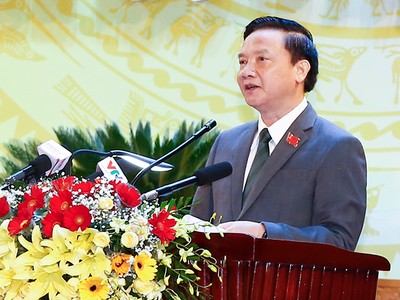 Đồng chí Nguyễn Khắc Định tái đắc cử Bí thư Tỉnh ủy Khánh Hòa. Ảnh Báo Khánh Hòa.