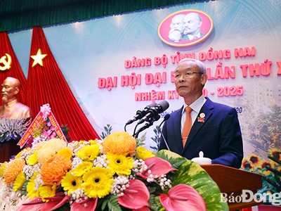 Đồng chí Nguyễn Phú Cường tái đắc cử Bí thư Tỉnh ủy Đồng Nai. Ảnh: Báo Đồng Nai.