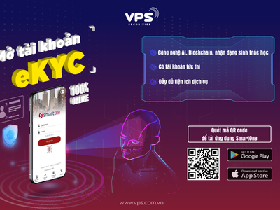 VPS triển khai tính năng mở tài khoản eKYC trên ứng dụng di động SmartOne