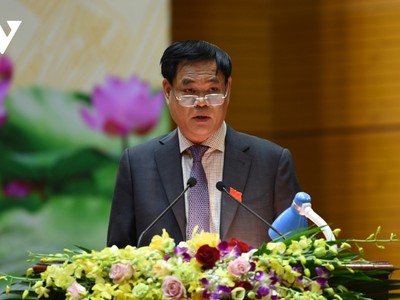 Ông Huỳnh Tấn Việt phát biểu bế mạc Đại hội.