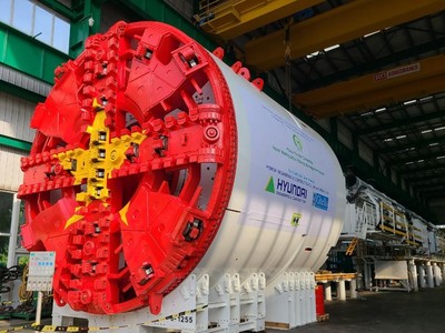 Bộ phận khiên đào và phần thân máy để đào hầm metro Nhổn-ga Hà Nội. (Ảnh: MRB cung cấp).