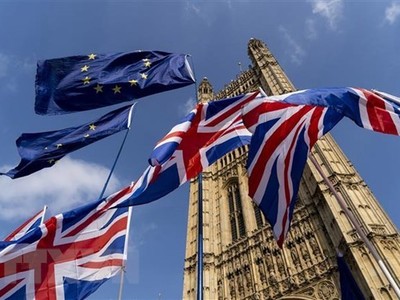 Đàm phán Brexit tạm hoãn vì COVID-19. (Ảnh: AFP/TTXVN).