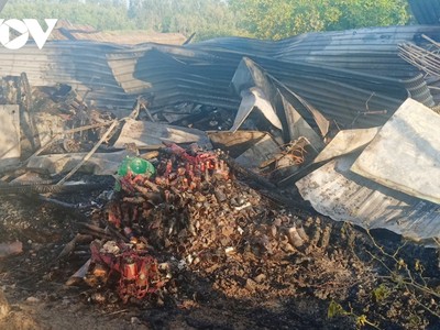 Hiện trường vụ cháy.