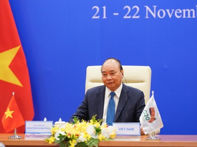 Thủ tướng Nguyễn Xuân Phúc tham dự Hội nghị thượng đỉnh G20. (Ảnh VGP/Quang Hiếu).