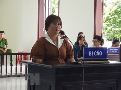 Bị cáo Ngô Minh Chiến tại phiên tòa. (Ảnh: Đậu Tất Thành/TTXVN).