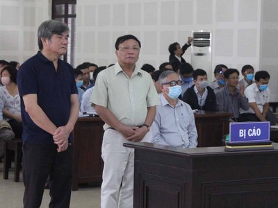 Các bị cáo tại tòa.