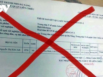 Bức ảnh chụp kết quả xét nghiệm bị chỉnh sửa từ âm tính thành dương tính với SARS-CoV-2 gây hoang mang dư luận.