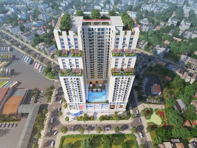 Geleximco Southern Star là dự án có mật độ căn hộ tương đối thấp ở khu vực Hoàng Mai.