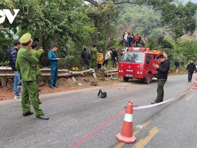 Hiện trường vụ tai nạn.