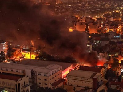 Hiện trường vụ cháy. (Nguồn: Báo Pháp luật).