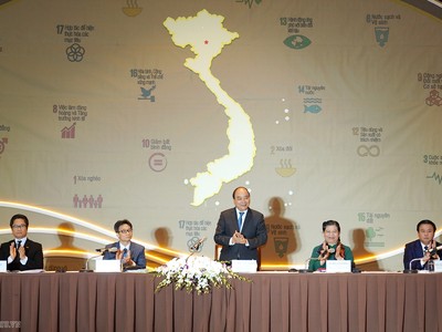 Thủ tướng Chính phủ Nguyễn Xuân Phúc tại Hội nghị.