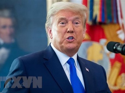 Tổng thống Mỹ Donald Trump phát biểu tại Washington, DC ngày 7/12/2020. (Nguồn: AFP/TTXVN).