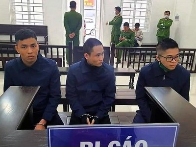 Nguyễn Văn Nhật, Trần Ngọc Lâm và Ngô Anh Tuấn tại tòa.