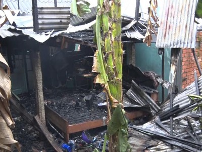 Hiện trường vụ hỏa hoạn.