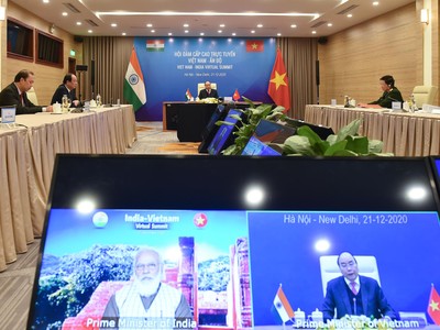 Hội đàm trực tuyến Việt Nam - Ấn Độ.