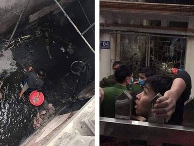 Hình ảnh tại hiện trường vụ cháy nổ.. (Ảnh: Hà Nội mới).