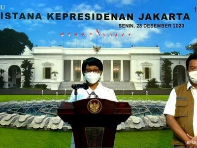 Ngoại trưởng Indonesia, bà Retno Marsudi trong cuộc họp báo ngày 28/12. (Nguồn: Ban thư ký Tổng thống).