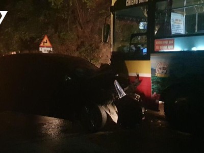 Hiện trường vụ tai nạn.