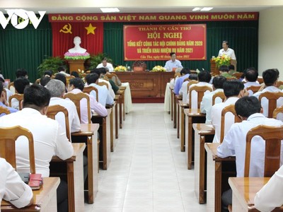 Hội nghị tổng kết công tác Nội chính Đảng năm 2020 và triển khai nhiệm vụ năm 2021 của Thành ủy Cần Thơ.