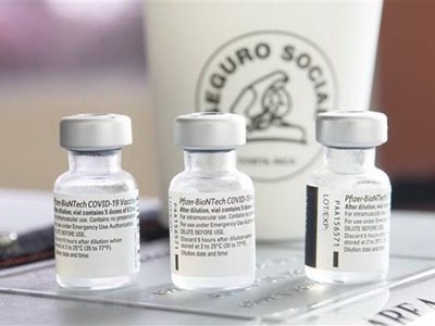 Vắcxin ngừa COVID-19 của Pfizer/BioNTech. (Ảnh: AFP/TTXVN).