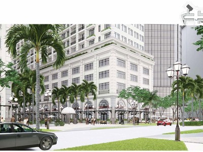 Khối cảnh tổng thể Khu phức hợp Trung tâm thương mại và shophouse; Trung tâm tổ chức sự kiện quốc tế; khu Khách sạn và Căn hộ cao cấp trên khu "đất vàng" rộng 3,5ha tại số 9 Đào Duy Anh (Đống Đa, Hà Nội).