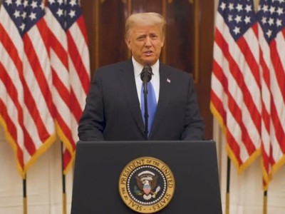 Tổng thống Mỹ Donald Trump phát biểu ngày 19/1. Nguồn: Reuters.