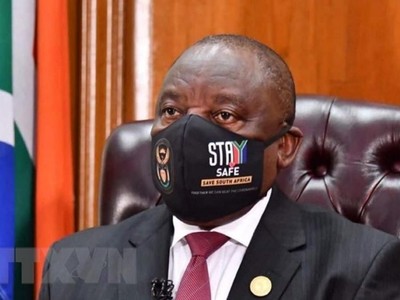 Tổng thống Nam Phi Cyril Ramaphosa (Trong hình) cho biết sự ra đi của Bộ trưởng Mthembu để lại nỗi mất mát lớn cho đất nước Nam Phi. Ảnh: PresidencyZA.