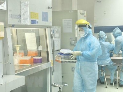 Nhân viên CDC Hà Nội làm xét nghiệm COVID-19. (Ảnh: Minh Quyết/TTXVN).