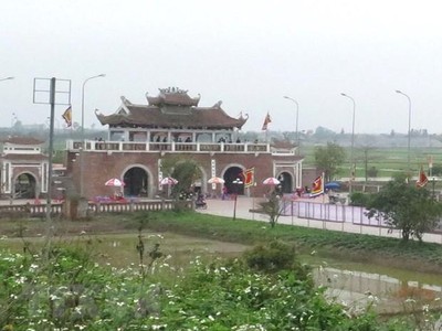 Cổng vào Khu di tích Quốc gia đặc biệt Đền Trần, xã Tiến Đức, Hưng Hà, Thái Bình. (Ảnh: Xuân Tiến/TTXVN).