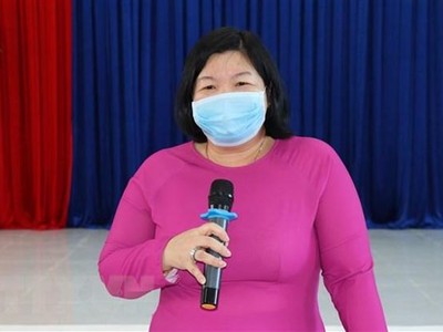 Phó Chủ tịch UBND tỉnh Bạc Liêu Cao Xuân Thu Vân khẳng định Bạc Liêu không có ca nhiễm COVID-19 trong cộng đồng. (Ảnh: Nhật Bình/TTXVN).