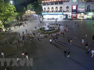 Khu vực Quảng trường Đông Kinh Nghĩa Thục. (Ảnh: Tuấn Đức/TTXVN).