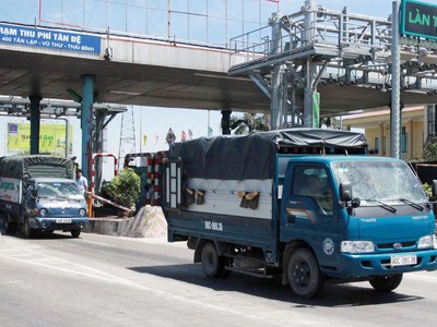 BOT Tân Đệ - một trong những trạm thu phí của Tasco, hiện đã dừng thu. Ảnh: Dũng Minh.
