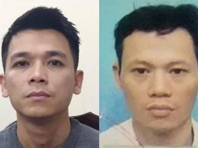 Nguyễn Anh Vũ (trái) và Nguyễn Xuân Quý, 2 bị can trong vụ án "Mua bán, tàng trữ, tổ chức sử dụng trái phép chất ma túy" xảy ra tại Bệnh viện Tâm thần Trung ương I (Ảnh: Công an Hà Nội).