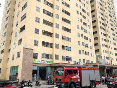 Nghệ An: Kịp thời khống chế đám cháy tại tầng 3 chung cư Trường Thịnh