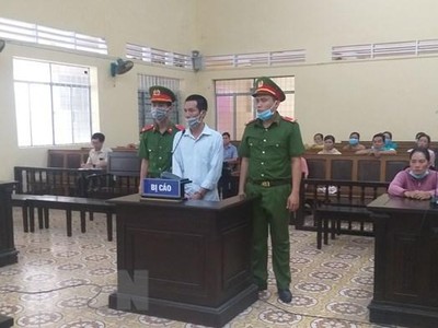 Bị cáo Phạm Văn Chính bị Tòa án Nhân dân tỉnh Cà Mau tuyên phạt 8 năm tù giam. (Ảnh: Huỳnh Anh/TTXVN).