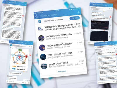 Rất nhiều room chat được lập ra để "phím hàng" cho nhà đầu tư.