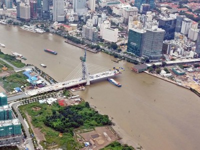 Cầu Thủ Thiêm 2 sẽ thi công trở lại trong tháng 4/2021.