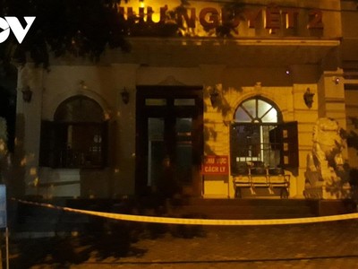 Khách sạn Như Nguyệt 2 được phong tỏa nghiêm ngặt.