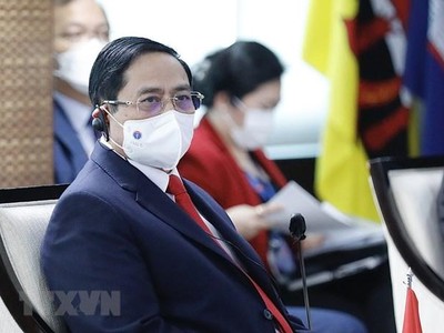Thủ tướng Phạm Minh Chính dự Hội nghị các Nhà lãnh đạo ASEAN. (Ảnh: Dương Giang/TTXVN).