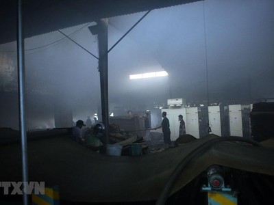 Hiện trường vụ cháy. (Ảnh: Trần Lê Lâm/TTXVN).