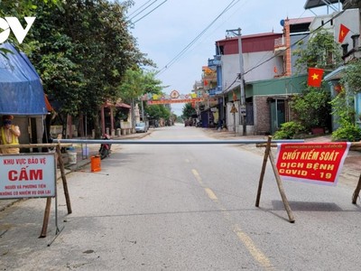 Chốt kiểm dịch tại xã Hiên Vân, huyện Tiên Du, tỉnh Bắc Ninh.