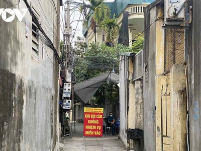 Khu vực ngách 2 ngõ 107 Vũ Hựu (TP Hải Dương, tỉnh Hải Dương), nơi N.T.T thuê trọ đã được phong tỏa y tế.