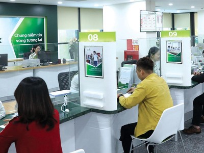 Tỷ trọng dư nợ bán lẻ của Vietcombank lên đến 54%.